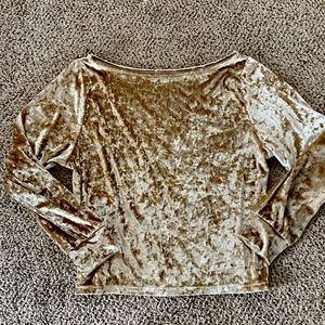 Buff bunny crushed velvet top